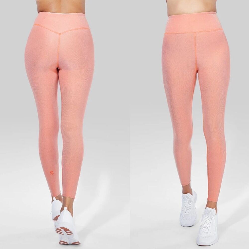 TWENTY HOT CORAL SKY HIGH WAIST‎ LEGGINGS SMALL